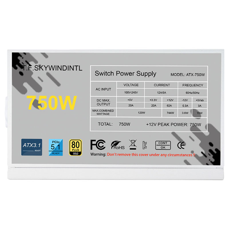 White 750w 850w 1000W 1200W Wa - огляд і ціна 1000W White Modular Power Supply